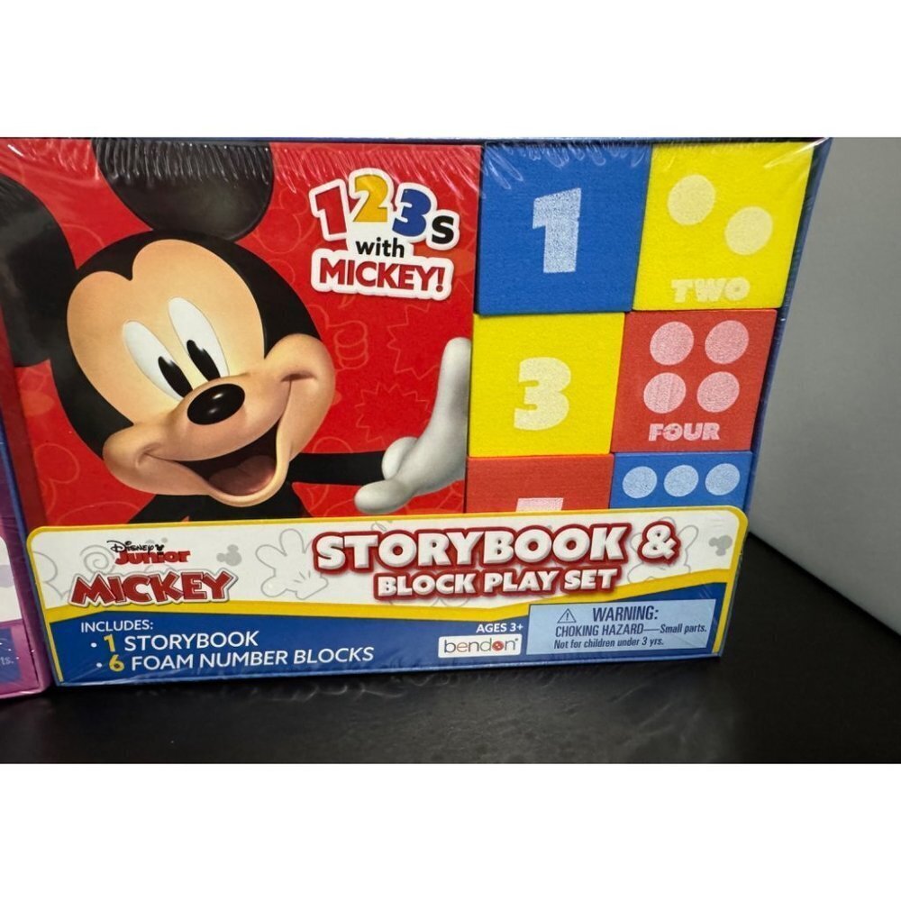 123's With Mickey Mouse & ABC's with Minnie Mouse Blocks and Book Set - Picture 2 of 5